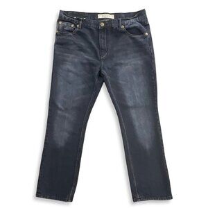 Blue Rag‎ Straight Fit Jeans Mens 40 Dark Wash Embroidered Pocket Y2K Streetwear